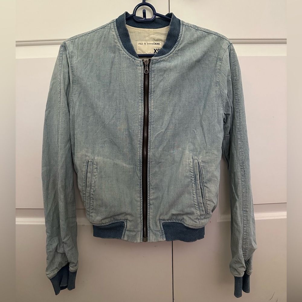 Rag & Bone Denim Bomber Jean Jacket XS